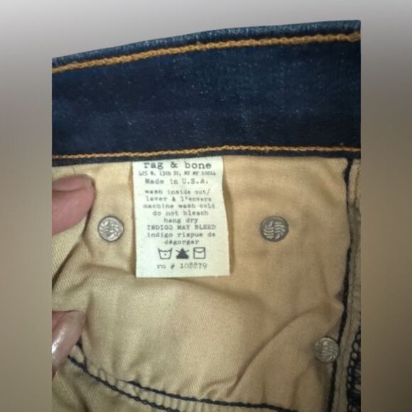 Like NEW Rag & Bone Skinny Jeans Dark Wash Kingsland Style W1502K520 W Size 31 - Picture 7 of 8